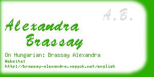 alexandra brassay business card